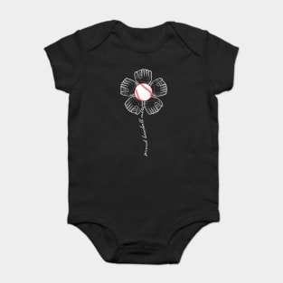 Proud Baseball Mom Flower Mother Day Baby Bodysuit